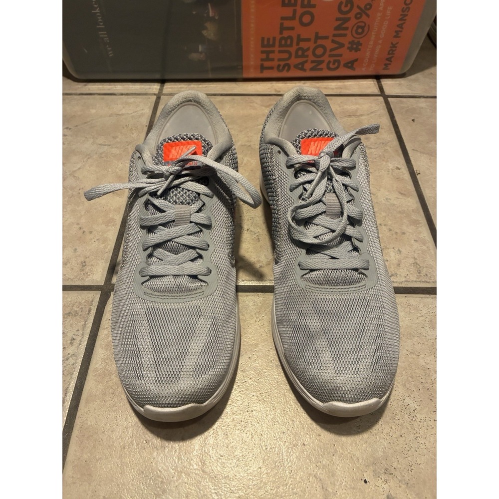Nike Revolution 3 Athletic Shoes Women's Gray Orange Running Training Size 8.5